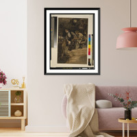 The vigil continued far into the night, and until the gray dawn streaked the sky, Antique Poster