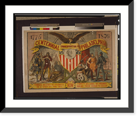 Historic Framed Print, Centennial commemoration at Philadelphia July 4 1776-1876,  17-7/8" x 21-7/8"