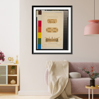 The Demologos or Fulton the first The first steam vessel of war in the World.designed by Fulton; L.N. Rosenthal's lith., Phila.. - 2, Antique Wall Art