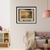 Historic Framed Print, The loss of the Pennsylvania New York packet ship; the Lockwoods emigrant ship; the Saint Andrew packet ship; and the Victoria from Charleston, near Liverpool, during the hurricane [...] Jany.,  17-7/8" x 21-7/8"
