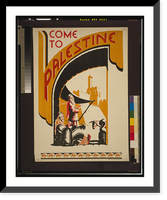 Come to Palestine.Elise Abramson, Antique Poster