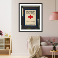While someone gives his life, what are you giving? Think a minute All of the Red Cross War Fund goes for war relief, Vintage Poster