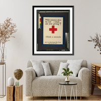 While someone gives his life, what are you giving? Think a minute All of the Red Cross War Fund goes for war relief, Vintage Poster