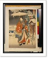 Historic Framed Print, Fu&#x0304;ryu&#x0304; genji yuki no nagame - 3,  17-7/8" x 21-7/8"