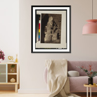 Historic Framed Print, Colossel figure at Abou Simbel, Nubia.Frith. - 2,  17-7/8" x 21-7/8"