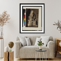 Historic Framed Print, Colossel figure at Abou Simbel, Nubia.Frith. - 2,  17-7/8" x 21-7/8"