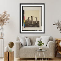 Historic Framed Print, Ruins of a Christian church, island of Saye, Ethiopia.Frith.,  17-7/8" x 21-7/8"