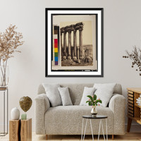 The great pillars and smaller temple, Baalbec.Frith, Historic Reproduction