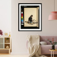 Fulling cloth by moonlight, Vintage Print