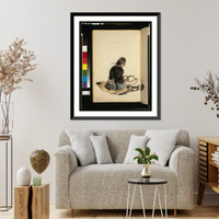 Fulling cloth by moonlight, Vintage Print