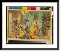 Historic Framed Print, Britannia between death and the doctor's.Js Gillray inv. & fect. - 2,  17-7/8" x 21-7/8"