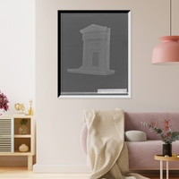 Historic Framed Print, [Model of 19th Ward Bank, Seventy-second Street branch, New York, N.Y.],  17-7/8" x 21-7/8"