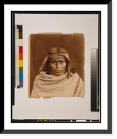Historic Framed Print, [Tah-Lay, Apache? Indian, head-and-shoulders portrait, facing front, wearing et and headband] - 2,  17-7/8" x 21-7/8"
