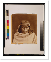 Historic Framed Print, [Tah-Lay, Apache? Indian, head-and-shoulders portrait, facing front, wearing et and headband] - 2,  17-7/8" x 21-7/8"