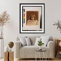 Historic Framed Print, [Tah-Lay, Apache? Indian, head-and-shoulders portrait, facing front, wearing et and headband] - 2,  17-7/8" x 21-7/8"