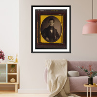 Historic Framed Print, [John Henry Frederick Sachse, half-length portrait, facing front, seated],  17-7/8" x 21-7/8"