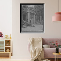 Historic Framed Print, [Seventy-second Street branch, 19th Ward Bank, entrance, side view, New York, N.Y.],  17-7/8" x 21-7/8"