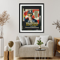 Volunteer, and choose your own branch of the service - Uncle Sam.Arthur N. Edrop, Vintage Poster