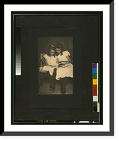 Two girls wearing white dresses and dark stockings reading a book - 4, Historic Reproduction