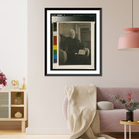Old woman in an armchair, with an open book in her lap.MW. - 3 Classic, Antique Poster