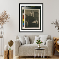 Old woman in an armchair, with an open book in her lap.MW. - 3 Classic, Antique Poster