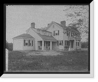Historic Framed Print, [Calloway residence, back porch, with chair, Mamaroneck, N.Y.],  17-7/8" x 21-7/8"