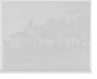 Historic Framed Print, [Calloway residence, back porch, with chair, Mamaroneck, N.Y.],  17-7/8" x 21-7/8"