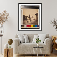 Historic Framed Print, Captain Lilley, field train,  17-7/8" x 21-7/8"