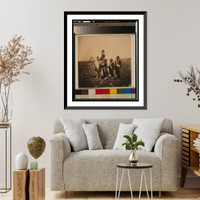 Historic Framed Print, Ismail Pacha & attendants - 2,  17-7/8" x 21-7/8"