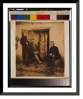 Historic Framed Print, Major Gen. Sir R. Dacres & staff. Colonel Adye, Dacres, Lt. Colonel Hamley,  17-7/8" x 21-7/8"