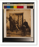 Historic Framed Print, Major Gen. Sir R. Dacres & staff. Colonel Adye, Dacres, Lt. Colonel Hamley,  17-7/8" x 21-7/8"