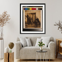 Historic Framed Print, Major Gen. Sir R. Dacres & staff. Colonel Adye, Dacres, Lt. Colonel Hamley,  17-7/8" x 21-7/8"