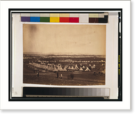 Historic Framed Print, Allied camp on plateau before SebastopolPanorama of the Plateau of Sebastopol in eleven parts (1855) - 2,  17-7/8" x 21-7/8"