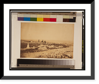 Historic Framed Print, Plateau of Sebastopol (The cemetery, Redoubt des Anglais & Inkerman in the distance)Panorama of the Plateau of Sebastopol in eleven parts (1855),  17-7/8" x 21-7/8"