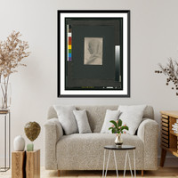 Profile portrait of woman draped with a veil.A.C. Van Buren. - 4, Vintage Wall Art
