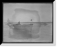 Historic Framed Print, [Motor boat Grayling, bow view],  17-7/8" x 21-7/8"
