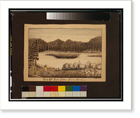 Historic Framed Print, Camp 120, Eagle Lake, Sierra Nevadas - 2,  17-7/8" x 21-7/8"