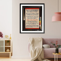 Historic Framed Print, The U.S. government has asked us to help [...] Delivery and distributing waste must be eliminated [...].,  17-7/8" x 21-7/8"