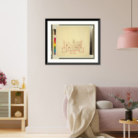 Historic Framed Print, [Library of Congress, Washington, D.C. Partial floor plan] - 2,  17-7/8" x 21-7/8"