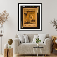 Historic Framed Print, Verdun, road to Y.M.C.A. canteen.A.K.S. ; sketched on spot by Y.M.C.A. sec[retar]y ; Coquemer imp. Paris.,  17-7/8" x 21-7/8"