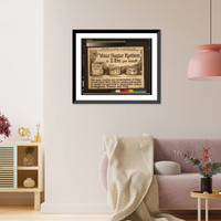 Historic Framed Print, Your sugar ration is 2 lbs. per month.The Carey Printing Company, New York.,  17-7/8" x 21-7/8"