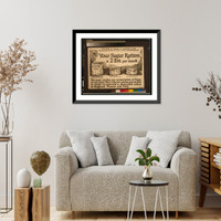 Historic Framed Print, Your sugar ration is 2 lbs. per month.The Carey Printing Company, New York.,  17-7/8" x 21-7/8"