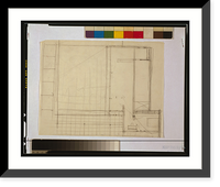Historic Framed Print, [House (One-bedroom Court House") Sketch floor plan,  layout]" - 2,  17-7/8" x 21-7/8"