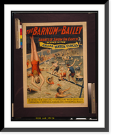Historic Framed Print, The Barnum & Bailey greatest show on earth Scenes in the grand water circus.The Strobridge Lith. Co., Cincinnati - New York. - 2,  17-7/8" x 21-7/8"