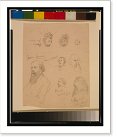 Historic Framed Print, [Portraits of correspondents],  17-7/8" x 21-7/8"