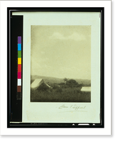 Tents and clouds at the Hill Camp, Hanoum Camps, Thetford, Vermont.Clara E. Sipprell. Classic, Antique Print