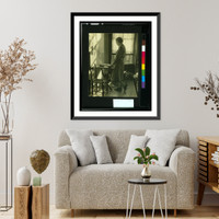 Historic Framed Print, [In the workroom, Clarence H. White School of Photography, 460 W. 144th St., New York],  17-7/8" x 21-7/8"