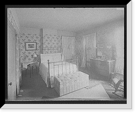 Historic Framed Print, [Douglas residence, bedroom with hat tree, Detroit,Mich.],  17-7/8" x 21-7/8"