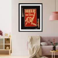 Historic Framed Print, Help the Red Cross.Herman Roeg. - 2,  17-7/8" x 21-7/8"