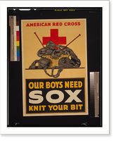 Historic Framed Print, Our boys need sox, knit your bit - 3,  17-7/8" x 21-7/8"